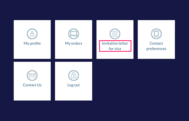 Download your VISA invitation letter